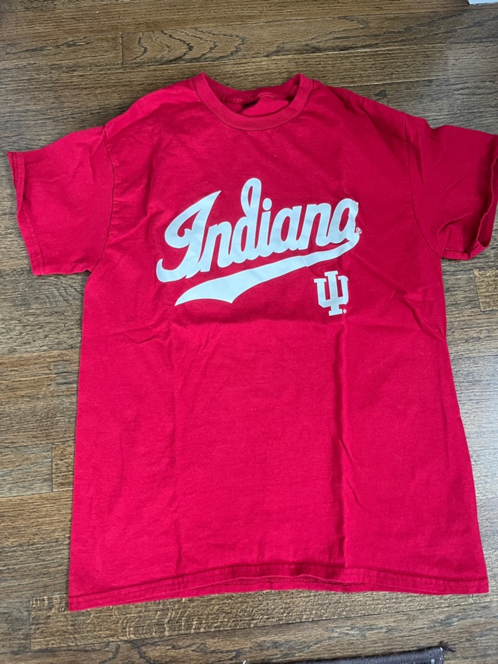 Indiana Script Logo Red T-Shirt - Unbranded